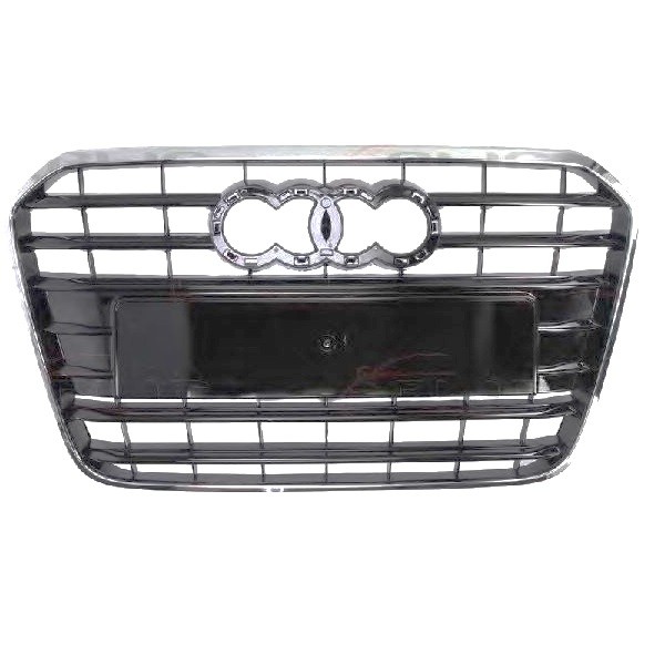 Grille de calandre, noire, avec moulure chromée