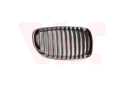 Grille de calandre, droite, chromée et noire