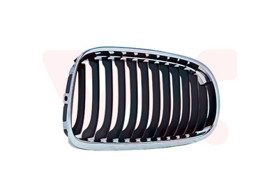 Grille de calandre droite, noire et chromée
