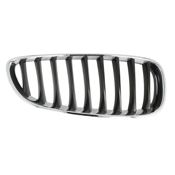 Grille de calandre droite, noire et chromée