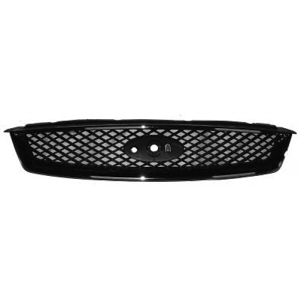Grille de calandre, noire, avec bord chrome