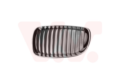 Grille de calandre, gauche, chromée et noire