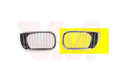 Grille de calandre, gauche, noire