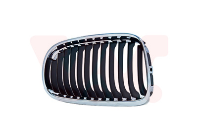 Grille de calandre gauche, noire et chromée