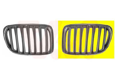 Grille de calandre gauche, argent/chromée