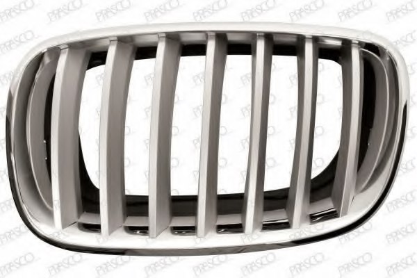 Grille de calandre gauche, titane et chromée