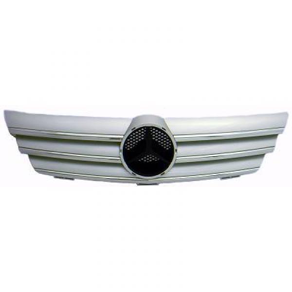 Grille de calandre, argent et chromée