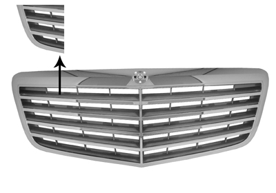 Grille de calandre, grise/chromée, modèle classic