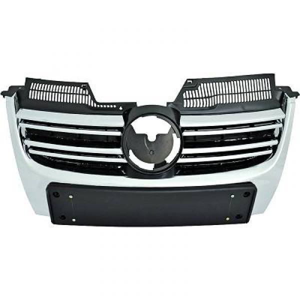 Grille de calandre, noire/chromée, sans emplacement radars