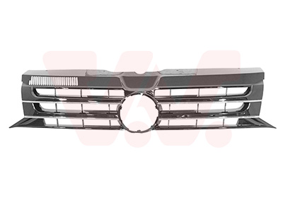 Grille de calandre, noire brillante, avec moulure chromée