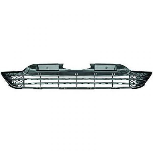 Grille de pare-chocs avant, noire mat, centrale