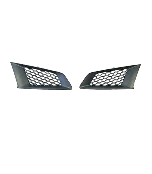 Jeu de grille de pare-chocs avant, noire, droite et gauche
