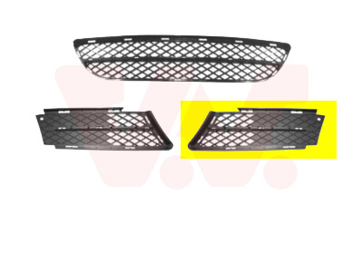 Grille de pare-chocs avant gauche, avec moulure noire