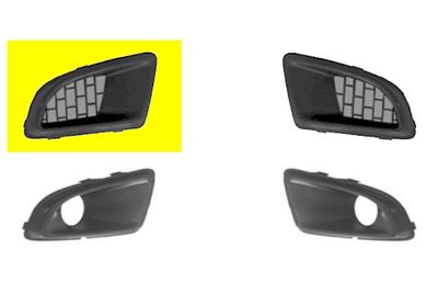 Grille de pare-chocs avant, droite, noire, sans emplacement antibrouillard