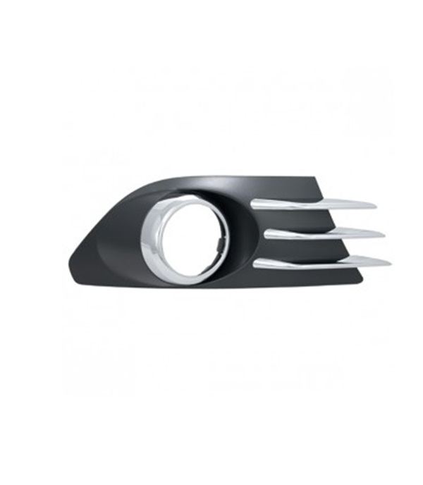 Grille de pare-chocs avant droit, avec emplacement antibrouillard, noire/chromée