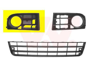 Grille de pare-chocs avant, droite, avec emplacement antibrouillard, 2.0 FSI / Diesel