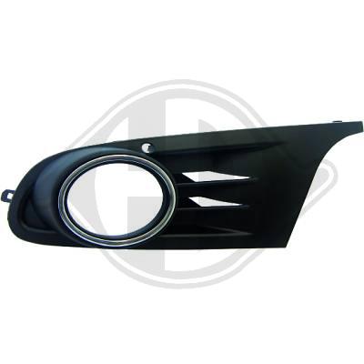 Grille de pare-chocs avant, droite, avec emplacement antibrouillard,