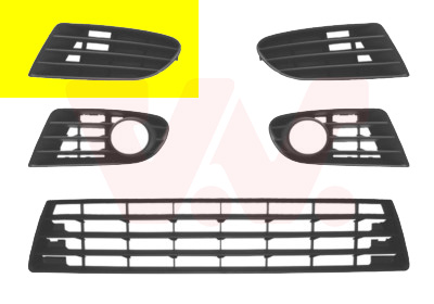 Grille de pare-chocs avant, gauche, sans emplacement antibrouillard,