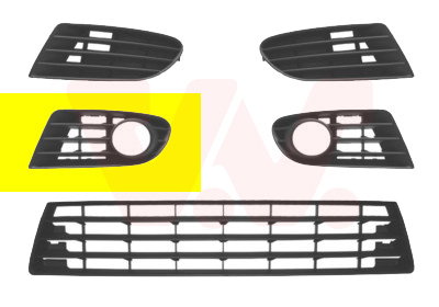 Grille de pare-chocs avant, droite, avec emplacement antibrouillard,