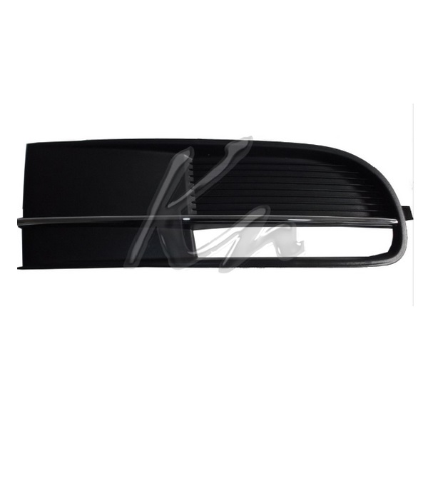 Grille de pare-chocs avant, gauche, noire, sans emplacement antibrouillard, avec moulure chromée