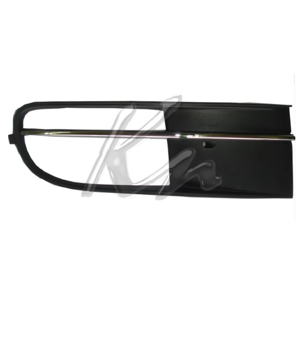 Grille de pare-chocs avant, droite, noire, avec emplacement antibrouillard, avec moulure chromée