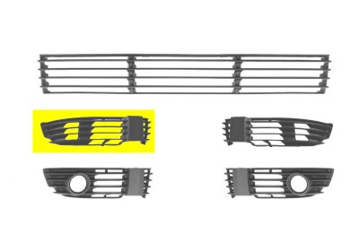 Grille de pare-chocs avant, droite, sans emplacement antibrouillard