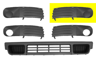 Grille de pare-chocs avant, gauche, sans emplacement antibrouillard