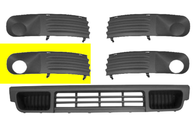 Grille de pare-chocs avant, droite, avec emplacement antibrouillard