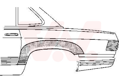 Passage de roue arrière droit sl (cabrio, hardtop) r107 2 portes pas slc