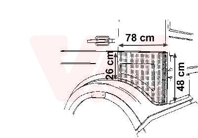 Coin arrière inférieur droit -80 corniere de cabine long pas pour chass. 389