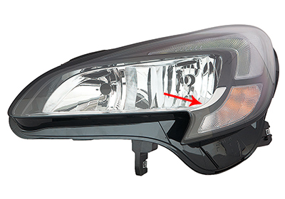 Phare avant gauche, électrique, lampes h7/h7, moulure chromée, avec feu de jour led