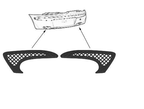 Kit de grille de pare chocs arrière, droit et gauche, modèle 3 portes