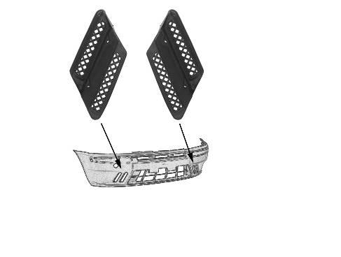 Kit de grille de pare chocs avant, droit et gauche, modèle 3 portes