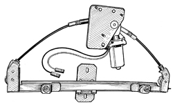Lève-vitre arrière droit, électrique, modèle 5 portes