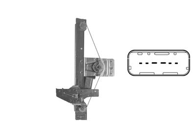 Lève-vitre arrière gauche, électrique, confort, modèle 5 portes