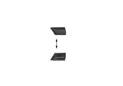 Moulure aile avant gauche, noire, 53mm