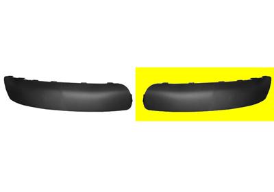 Moulure de pare-chocs arrière, gauche, noire, sans emplacement radars