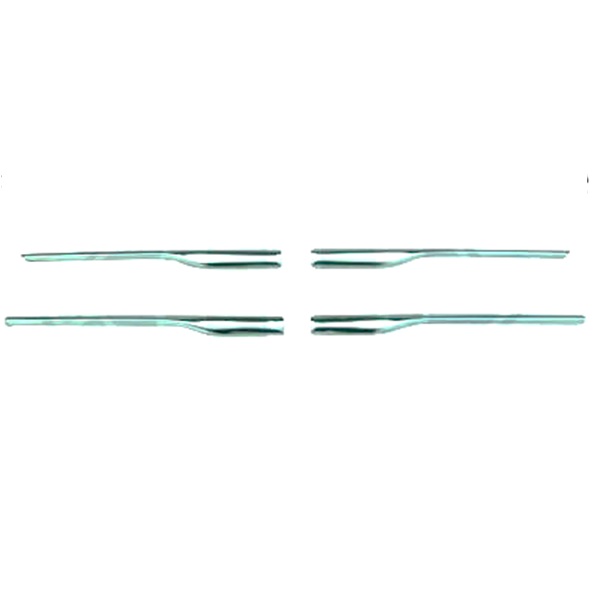Jeu de 4 moulures de calandre, chromée