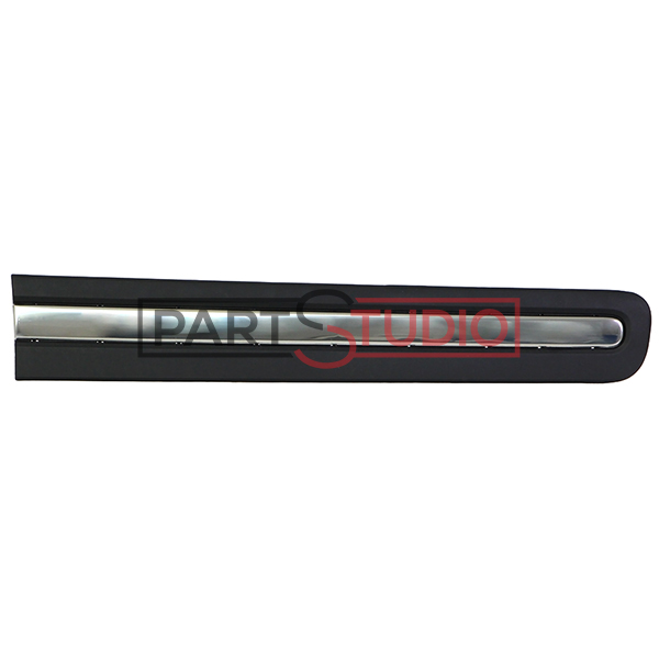 Moulure de porte avant droite, noire avec chrome