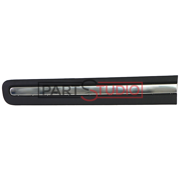 Moulure de porte avant gauche, noire avec chrome
