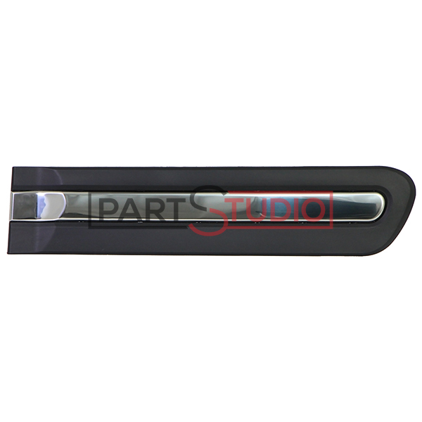 Moulure de porte arrière gauche, noire avec chrome