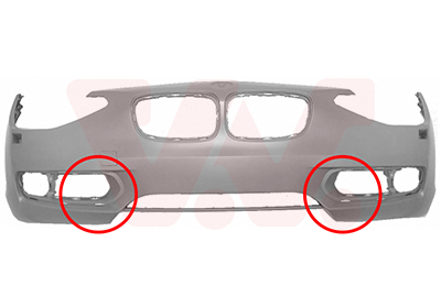 Pare-chocs avant, à peindre sans emplacements radars, avec option lave-phare, sans park assist, avec emplacement enjoliveur inférieur, modèle sport urban