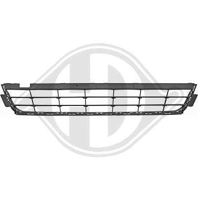 Grille de pare-chocs avant inférieur, noire, avec emplacement moulure chromée