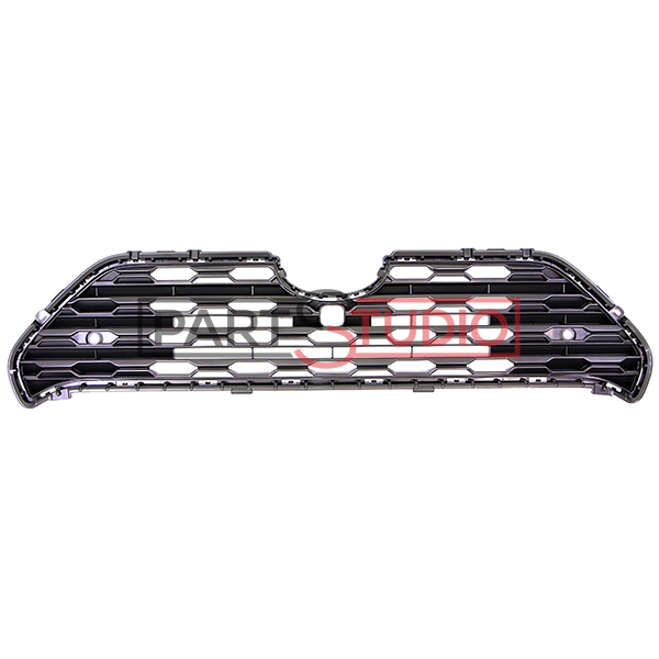 Grille de calandre, noire, avec emplacements moulures argent, avec emplacements radars et park assist