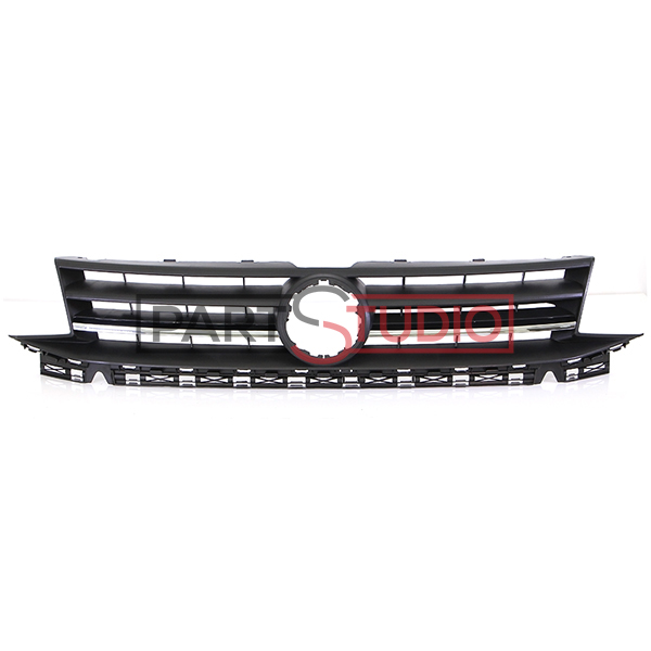Grille de calandre, noir, modèle avec 1 lamelle chromée