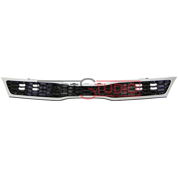 Grille de calandre, noire avec contour chromé