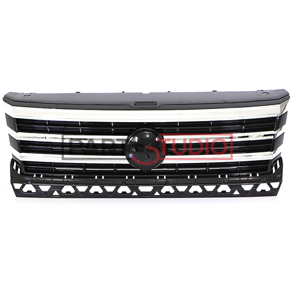 Grille de calandre, noire brillante, avec chrome