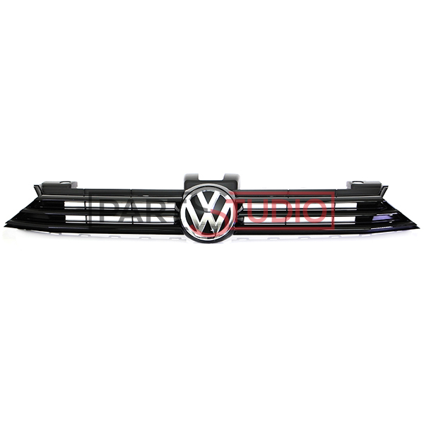 Grille de calandre, noire satinée, avec sigle