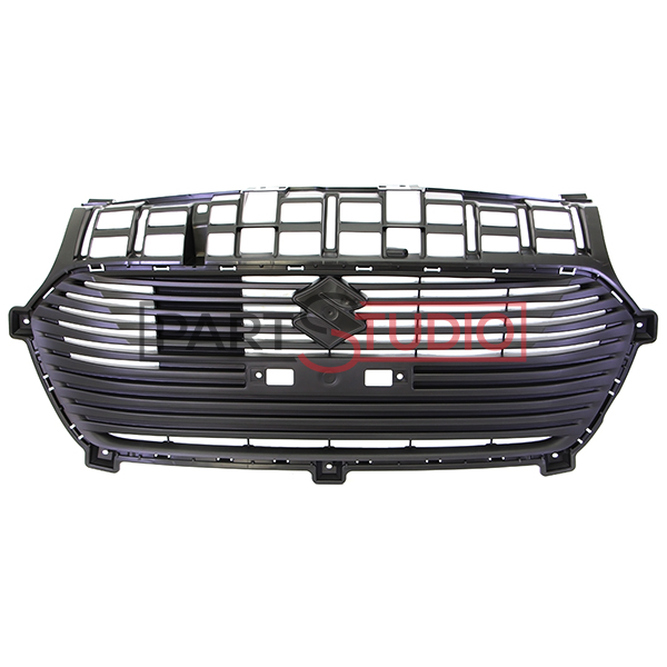 Grille de pare-chocs avant centrale, noire, modèle sans radars de distance