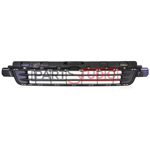 Grille de pare-chocs avant centrale, noire, sans emplacements radars